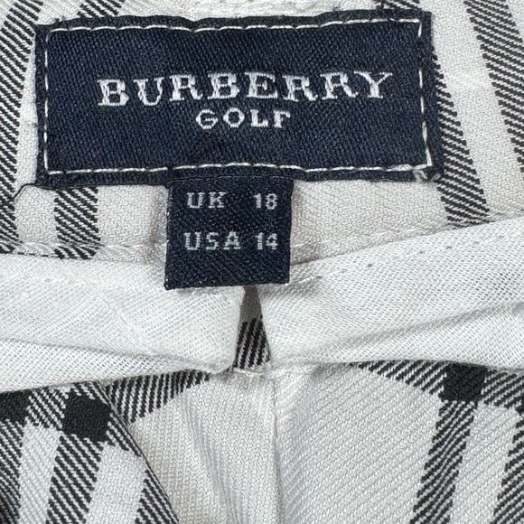 Authentic Burberry Golf Nova Check Plaid Pants Women’s 14 Gray Black - Picture 6 of 10